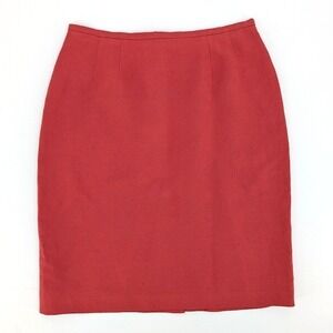 Patrick Gerard Women Terracotta Red 100% Linen Jupe Nelly Pencil Skirt Size 38